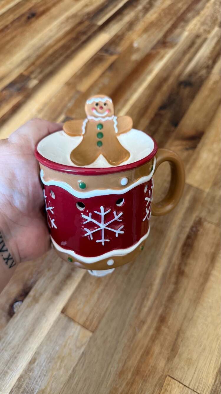 Scentsy Gingerbread Man Mini Plug-In Wax Warmer Christmas Decor